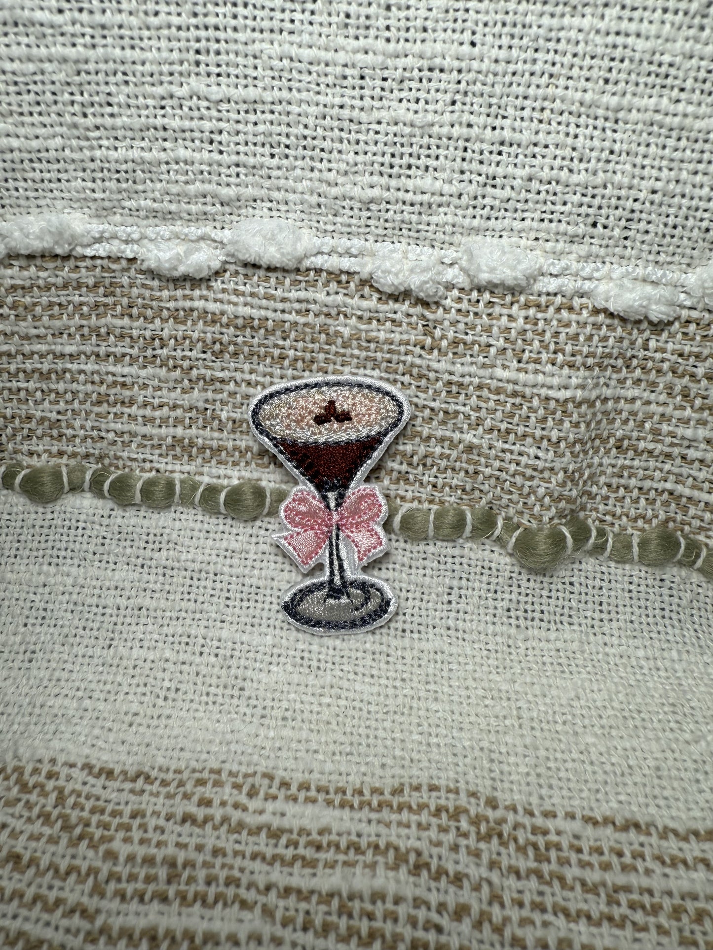 Dainty Espresso Martini Bow Patch