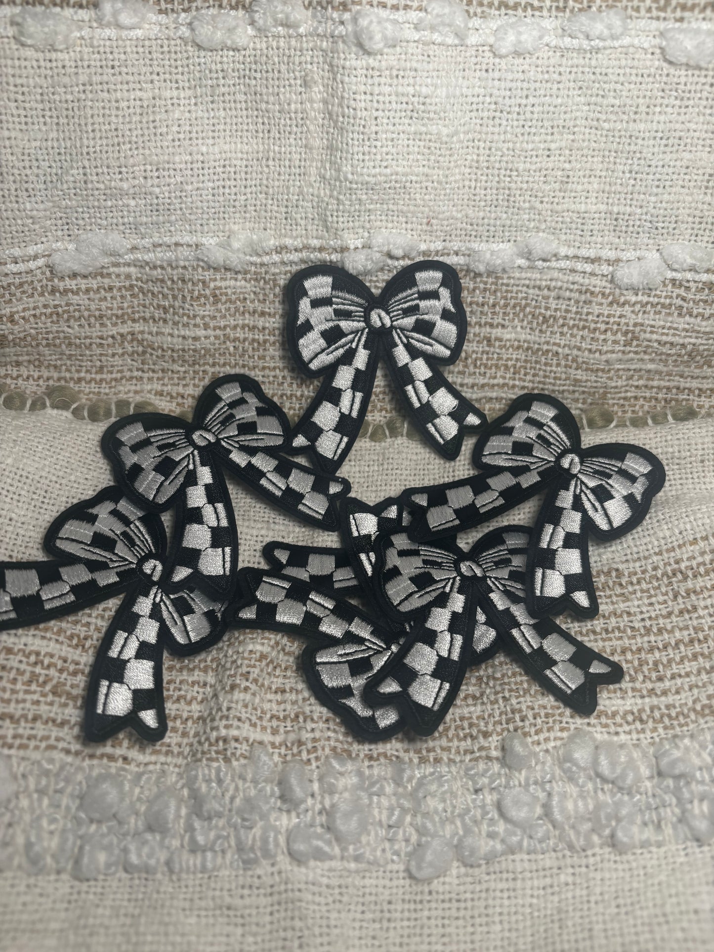 Checkered Bow Patch