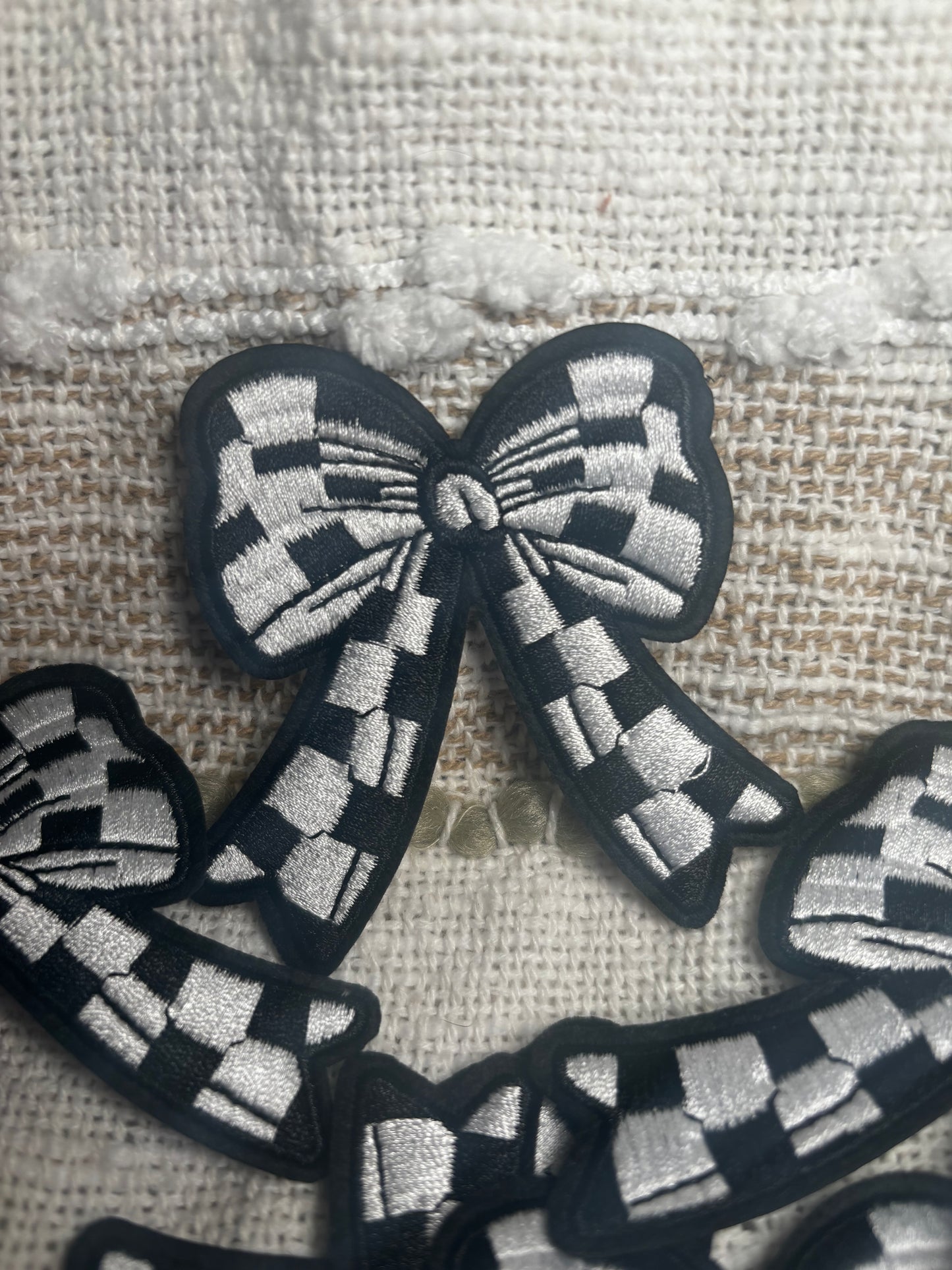 Checkered Bow Patch