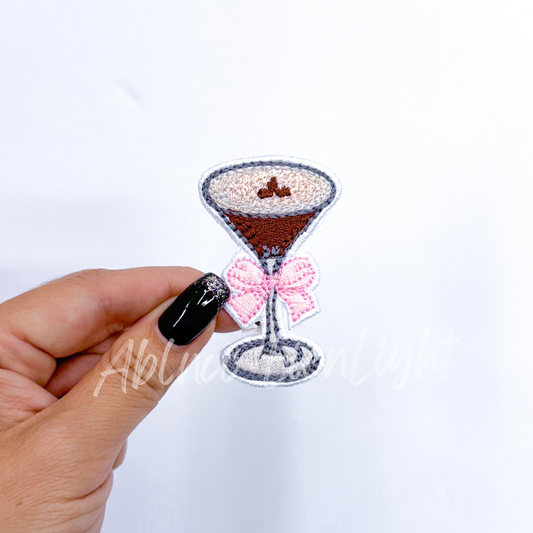 Dainty Espresso Martini Bow Patch