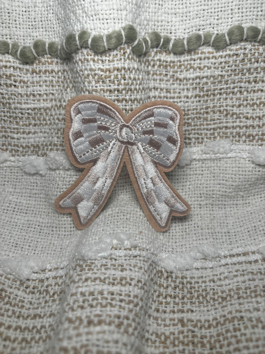 Tan bow  patch
