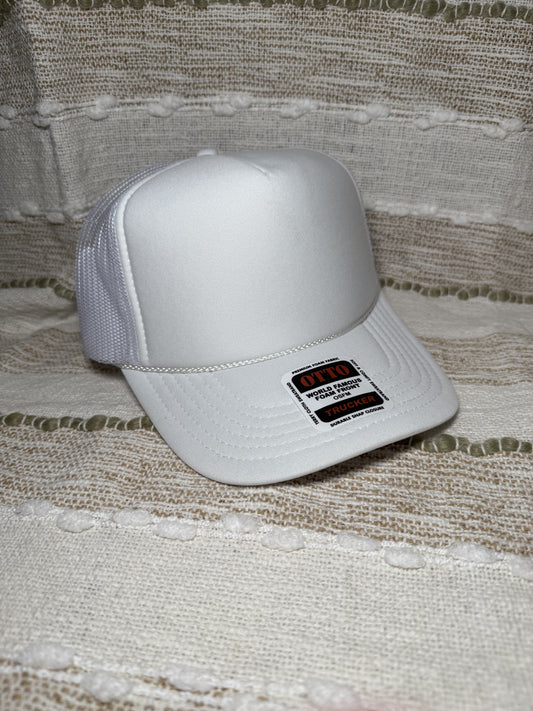 White Trucker Hat