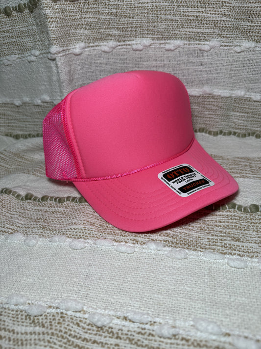 Neon Pink Trucker Hat