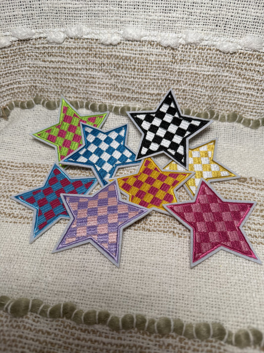 Checkered Star Patches