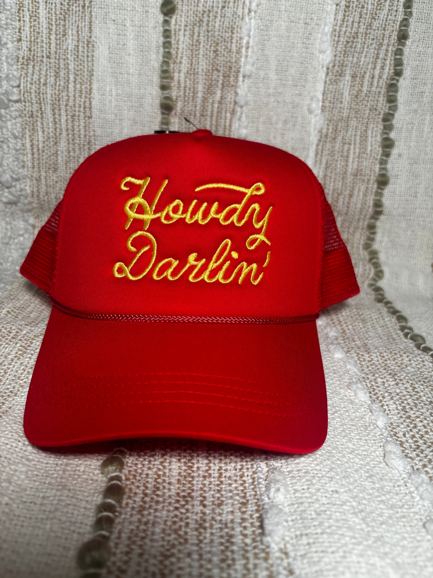 Howdy Darlin' Embroidered Mesh Back Trucker Cap