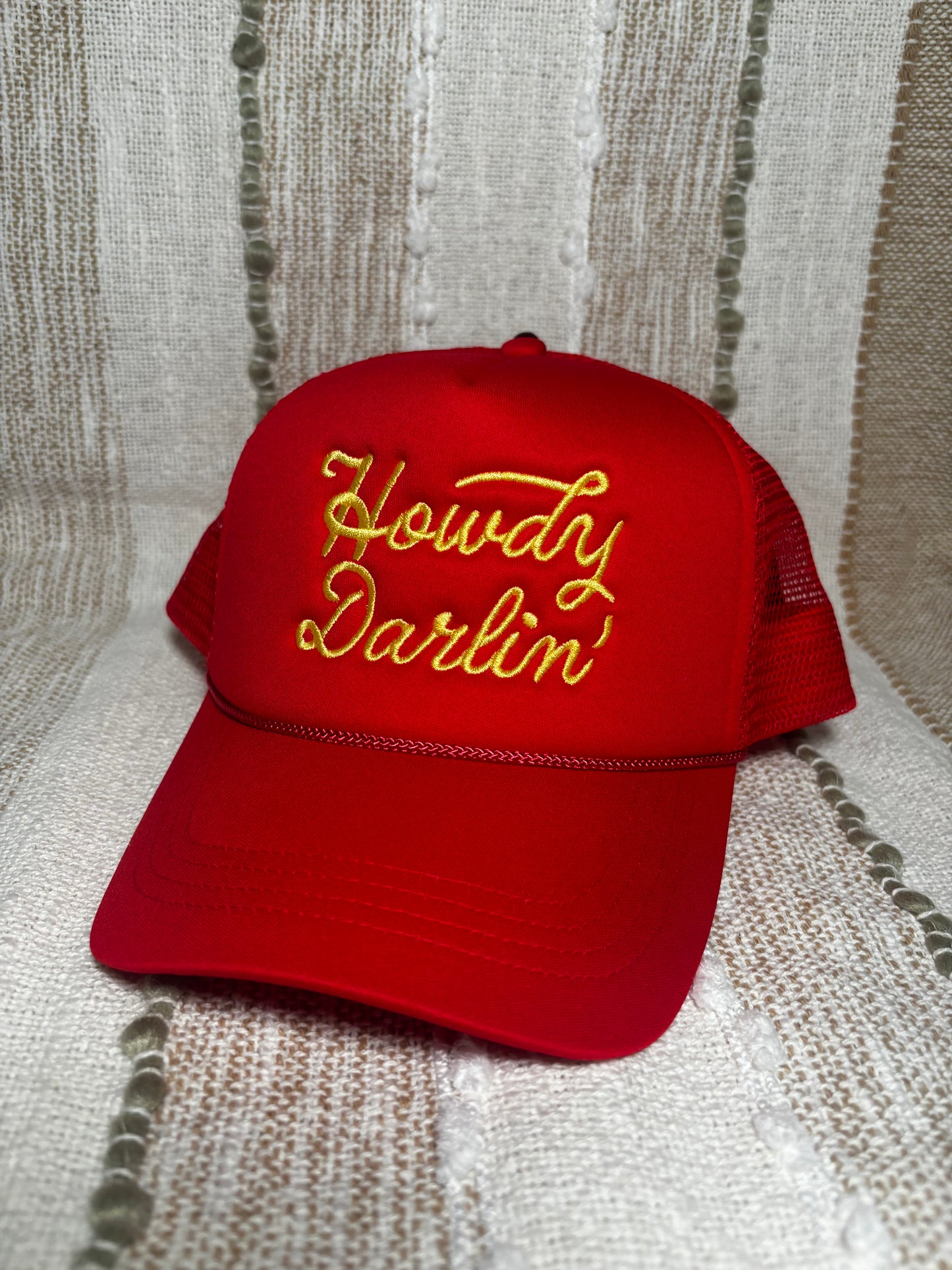 Howdy Darlin' Embroidered Mesh Back Trucker Cap