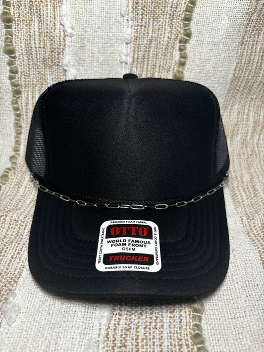 Trucker Hat Chain- Silver Paperclip