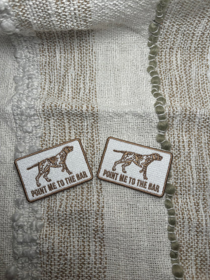 Brown & White Pointer Dog Patch