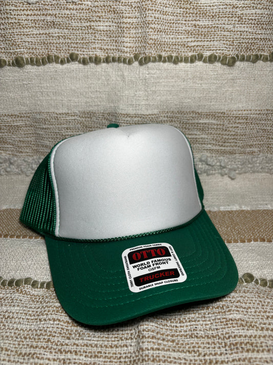 Green & White Trucker Hat