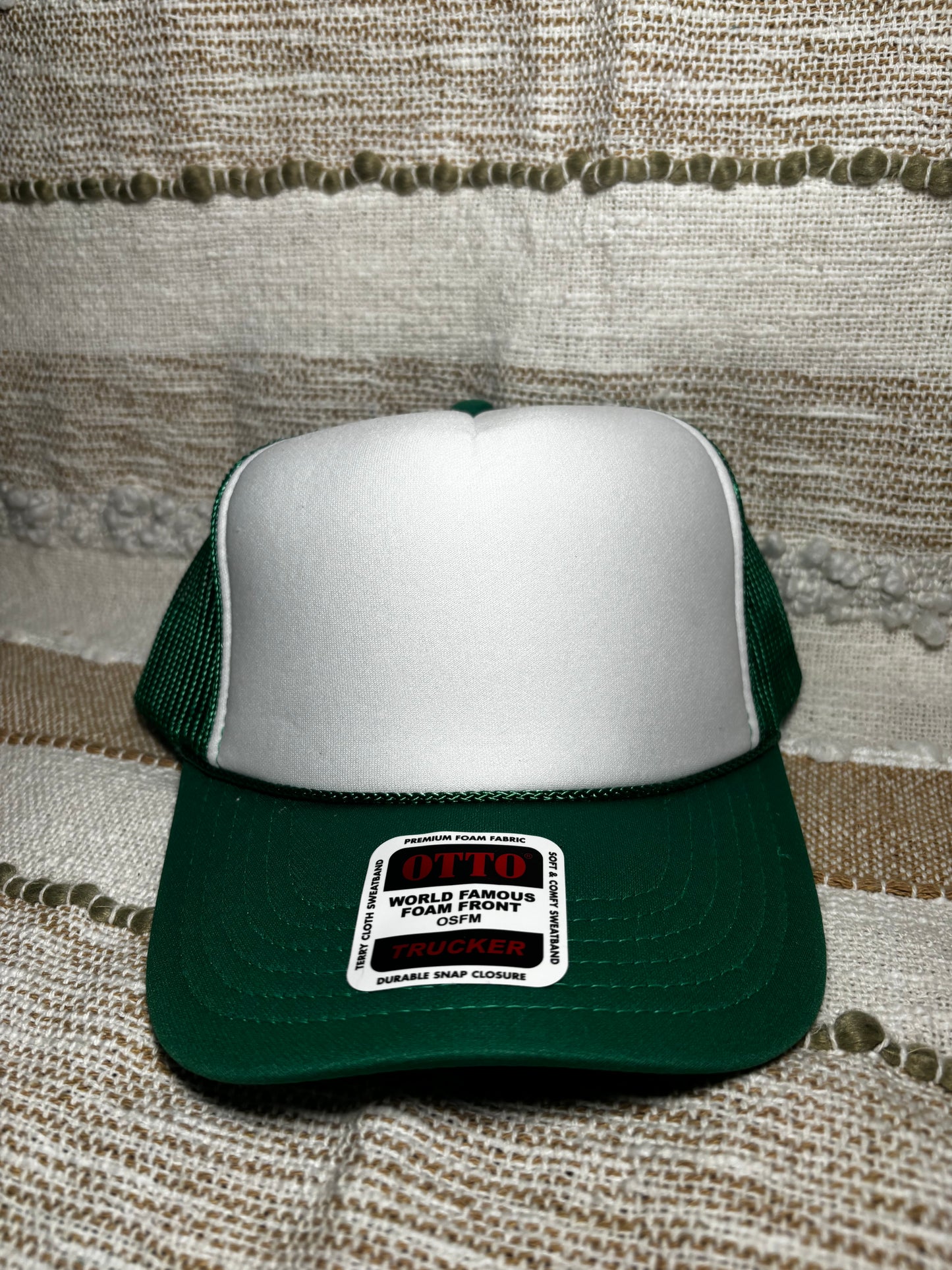 Green & White Trucker Hat