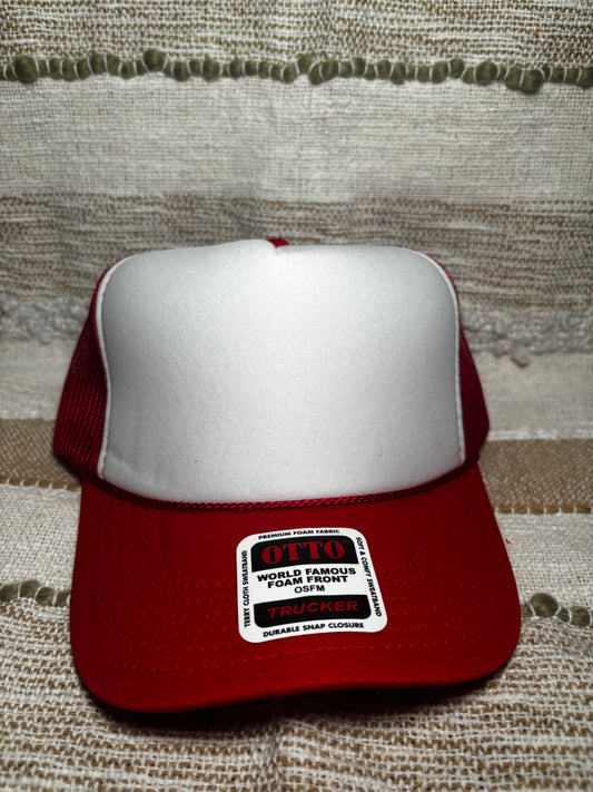 Red & White Trucker Hat