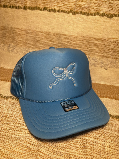 Bow Embroidered Trucker Hat