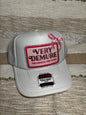 White Very Demure with Bow Trucker Hat