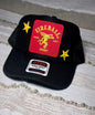 Fireball & Gold Stars on Black Trucker Hat