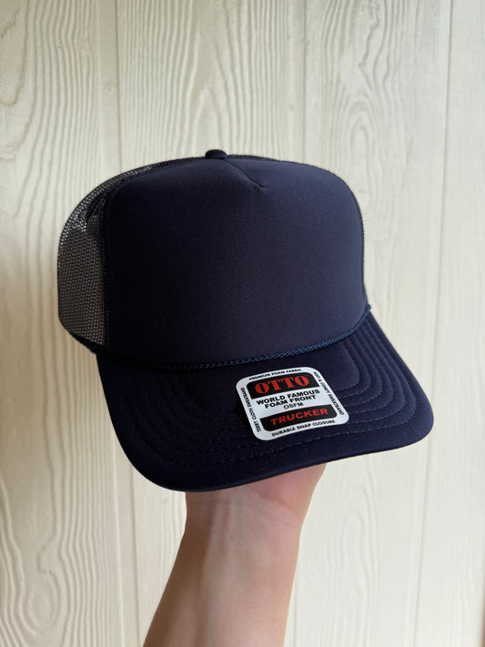 Navy Blue Trucker Hat