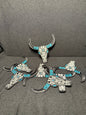 Turquoise Yeehaw  Cow Skull Patch