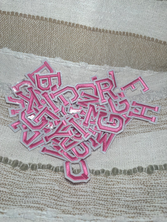 Light Pink Letter Patches