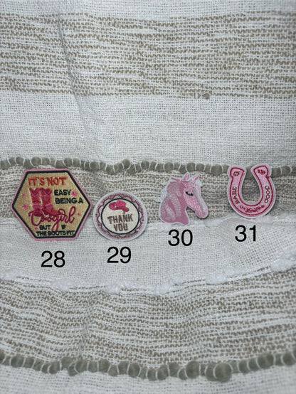 Pink Cowgirl Patches