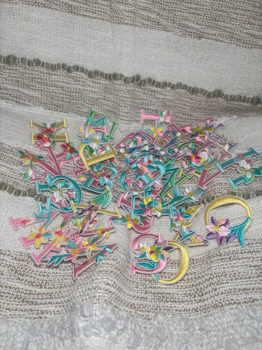 Pastel Floral Letter Patches