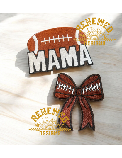 Football Bow Patch